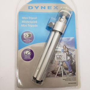 Dynex mini tripod for camera or camcorder silver